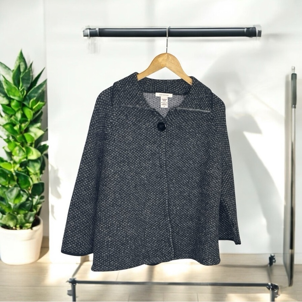 Vintage Covington wool Women's Gray Knit Jacket L